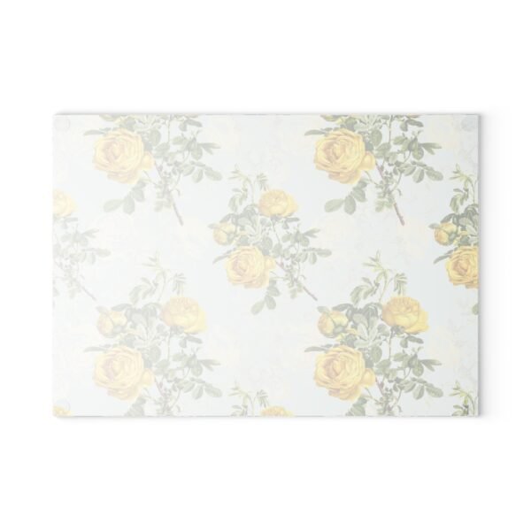 Yellow Rose Glass Cutting Board, Spring Kitchen Decor, Mother's Day Gift, Floral Cutting Board, Kitchen Accessories - Image 2