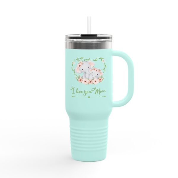 Elephant I Love You Mom 40oz Insulated Travel Mug, Mothers Day Tumbler, Cute Animal Gift, Large Coffee Cup, Stainless Steel Thermos - Image 22