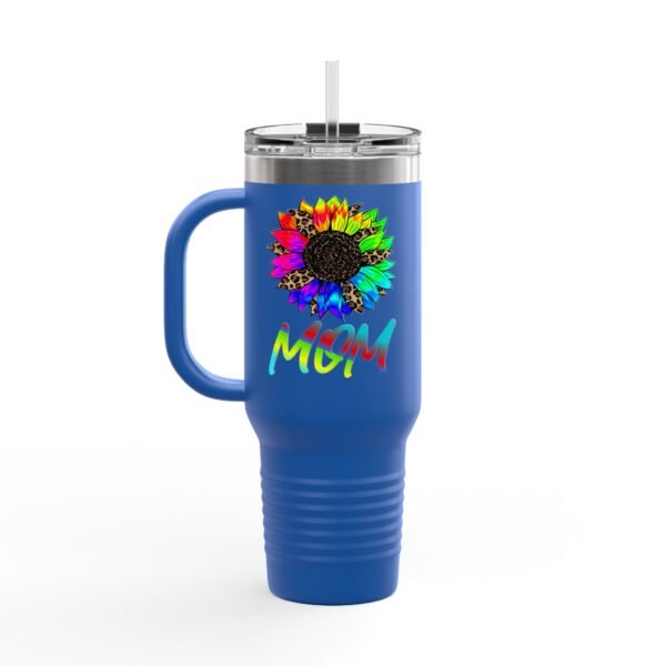 Tumbler, Tie Dye Flower Mother's Day Gift, Bright Colored Insulated Travel Mug, 40oz. Alternative: Floral Mug, Large Cup, Gift for Mom, - Image 20