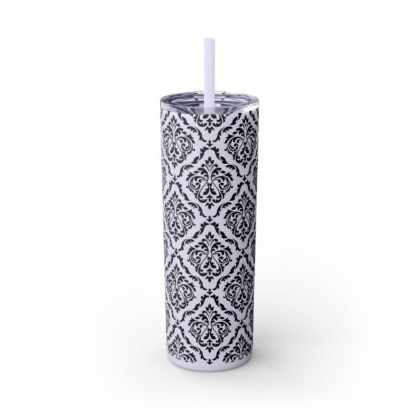 Glitter Skinny Tumbler, 20oz - Fancy Pattern, Beautiful Cup with Straw, Sparkly Drinkware Gift, Personalized Water Bottle, Custom Insulated - Image 33