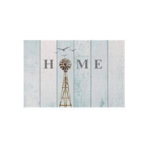 Windmill Farm Outdoor Rug Home Decor, Country Kitchen Mat, Farmhouse Entryway Rug, Rustic Barn Bedroom Carpet, Windmill Design Area Rug