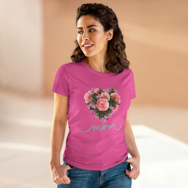 Mothers Day Floral Heart Women's Tee, Mom Shirt, Cotton Top, Gift for Her, Flower Graphic T-Shirt - Image 31