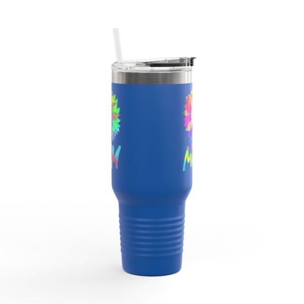 Tumbler, Tie Dye Flower Mother's Day Gift, Bright Colored Insulated Travel Mug, 40oz. Alternative: Floral Mug, Large Cup, Gift for Mom, - Image 17