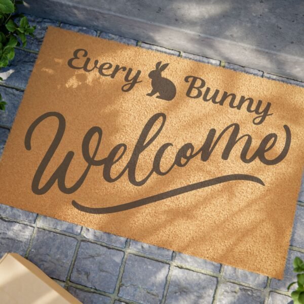 Doormat, Welcome Mat, Bunny Rug, Front Door Rug, Every Bunny Welcome Mat, Housewarming Gift, Entryway Decor, Outdoor Mat, Farmhouse Decor - Image 4