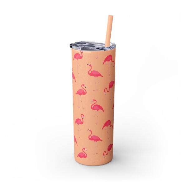 Flamingo Glitter Tumbler, 20oz - Perfect for Beach Trips, Skinny Cup with Straw, Summer Travel Mug, Tropical Drink Container, Custom - Image 14
