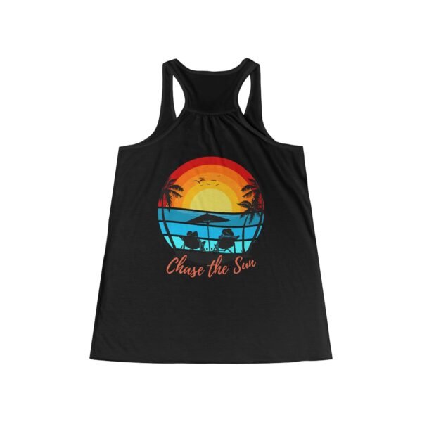 Ocean-holic Chase the Sun Women's Tank, Summer Beach Top, Flowy Racerback Shirt, Vacation Gift, Ocean Lover Apparel - Image 13