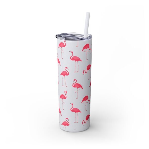 Flamingo Glitter Tumbler, 20oz - Perfect for Beach Trips, Skinny Cup with Straw, Summer Travel Mug, Tropical Drink Container, Custom - Image 22