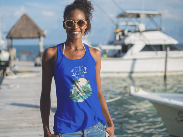 Salty Lil Beach Women's Ideal Racerback Tank, Summer Tank Top, Beach Tank, Racerback Tank, Women's Tank Top - Image 4