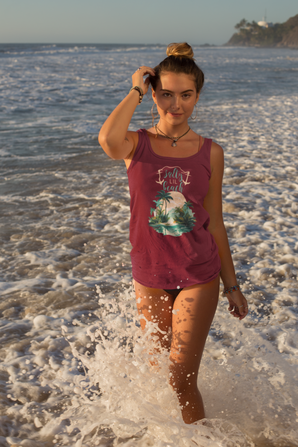 Salty Lil Beach Women's Ideal Racerback Tank, Summer Tank Top, Beach Tank, Racerback Tank, Women's Tank Top - Image 5