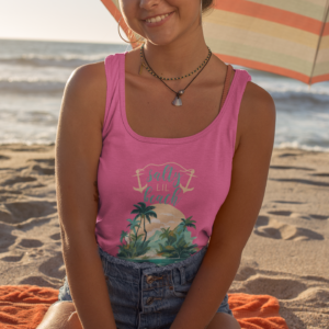 Salty Lil Beach Women's Ideal Racerback Tank, Summer Tank Top, Beach Tank, Racerback Tank, Women's Tank Top