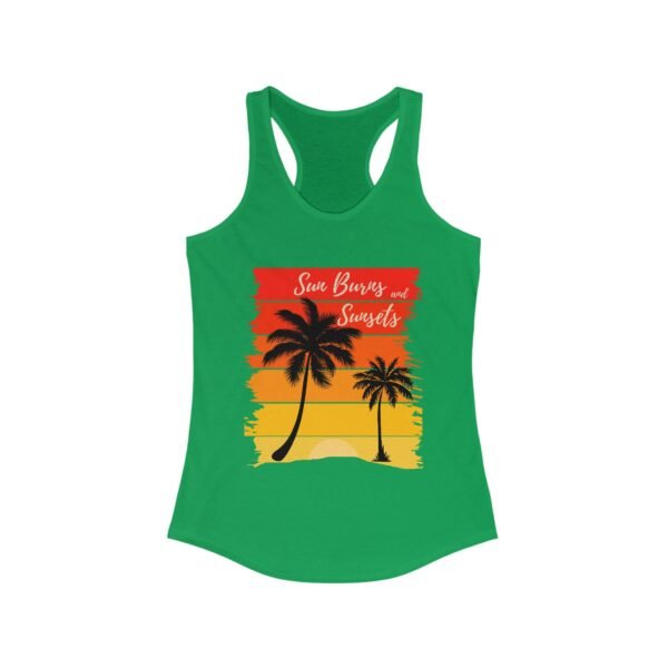 Sunburns and Sunsets Summer Racerback Tank Top, Beach Vacation Tee, Sleeveless Shirt, Women's Graphic Tank, Boho Chic Top - Image 12