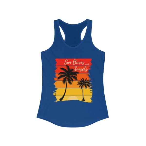 Sunburns and Sunsets Summer Racerback Tank Top, Beach Vacation Tee, Sleeveless Shirt, Women's Graphic Tank, Boho Chic Top - Image 18