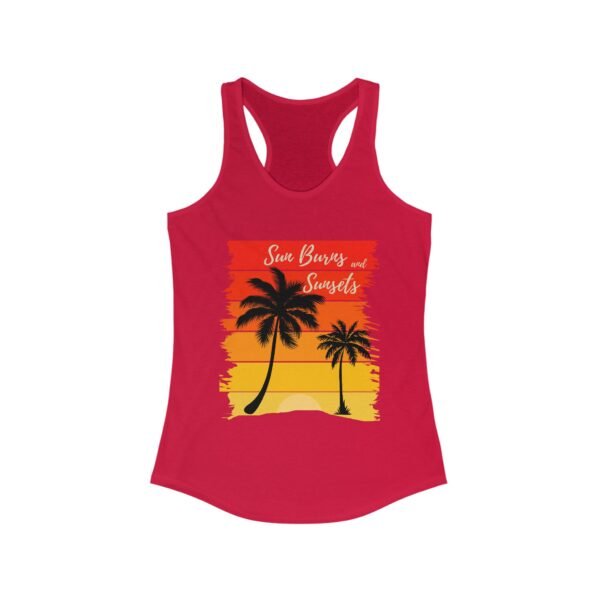 Sunburns and Sunsets Summer Racerback Tank Top, Beach Vacation Tee, Sleeveless Shirt, Women's Graphic Tank, Boho Chic Top - Image 24