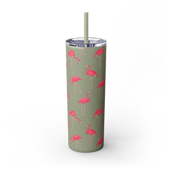 Flamingo Glitter Tumbler, 20oz - Perfect for Beach Trips, Skinny Cup with Straw, Summer Travel Mug, Tropical Drink Container, Custom - Image 19