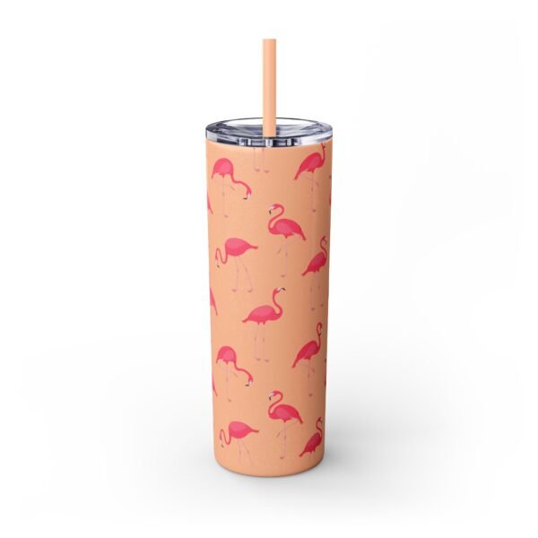 Flamingo Glitter Tumbler, 20oz - Perfect for Beach Trips, Skinny Cup with Straw, Summer Travel Mug, Tropical Drink Container, Custom - Image 15