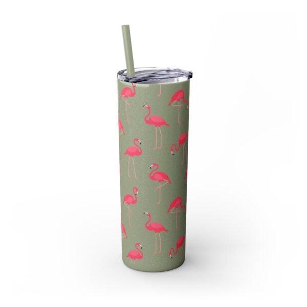 Flamingo Glitter Tumbler, 20oz - Perfect for Beach Trips, Skinny Cup with Straw, Summer Travel Mug, Tropical Drink Container, Custom - Image 20