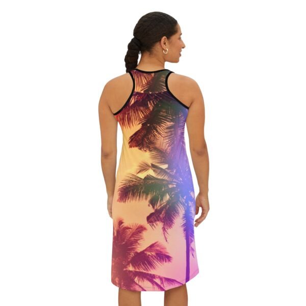 Tropical Palm Tree Sunset Racerback Dress, Beach Vacation Outfit - Image 8