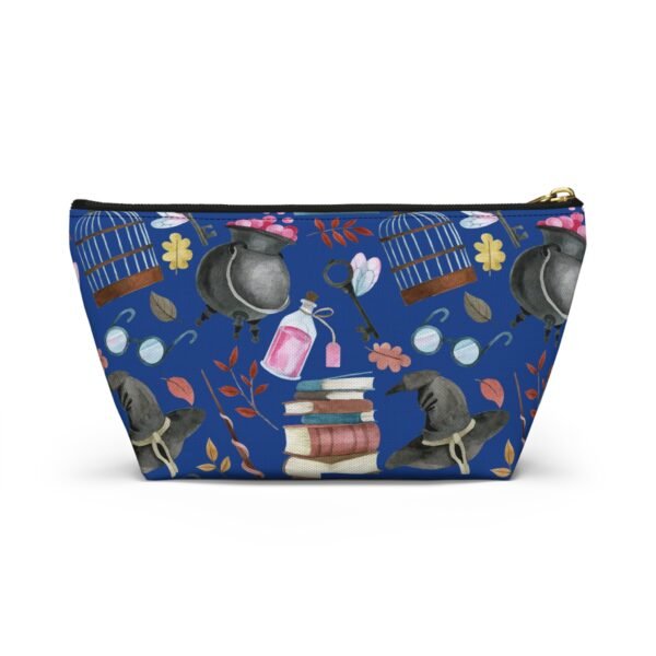 Wizard Theme Accessory Pouch w T-bottom, Magical Cosmetic Bag, Fantasy Makeup Case, Enchanted Toiletry Organizer, Sorcerer Zipper Bag - Image 2