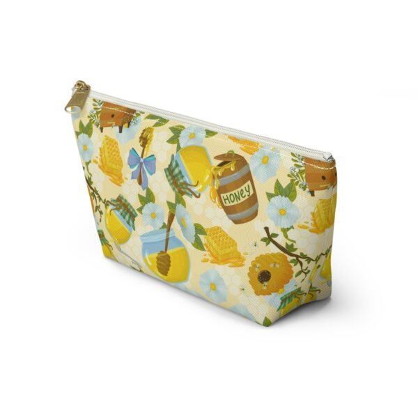 Honey Jar Accessory Pouch, Honey Pattern Makeup Bag, Small Zipper Pouch, Cosmetic Bag, Travel Toiletry Bag, Gift for Bee Lovers - Image 7
