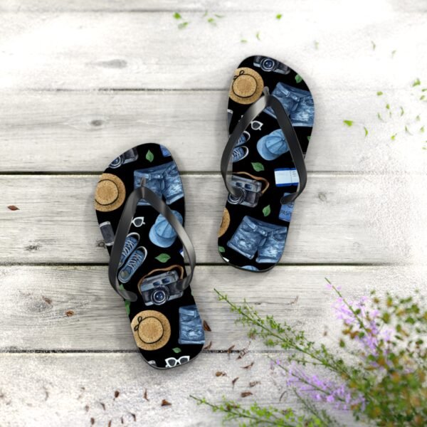 Vacation Pattern Flip Flops, Beach Summer Shoes - Image 8