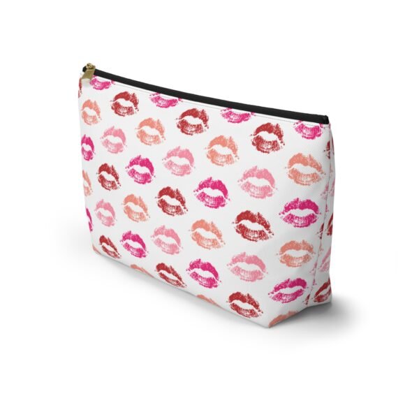 Lipstick Lips Accessory Pouch, Makeup Bag, Cosmetic Case, Travel Organizer, Gift for Her - Image 3
