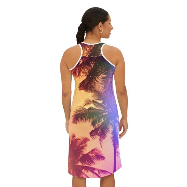 Tropical Palm Tree Sunset Racerback Dress, Beach Vacation Outfit - Image 4