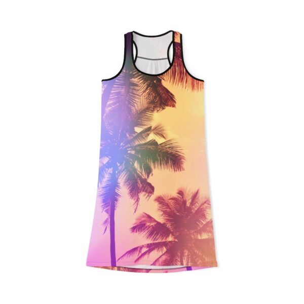 Tropical Palm Tree Sunset Racerback Dress, Beach Vacation Outfit - Image 5