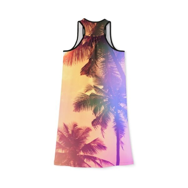 Tropical Palm Tree Sunset Racerback Dress, Beach Vacation Outfit - Image 6