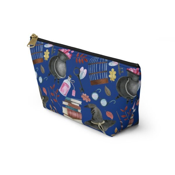 Wizard Theme Accessory Pouch w T-bottom, Magical Cosmetic Bag, Fantasy Makeup Case, Enchanted Toiletry Organizer, Sorcerer Zipper Bag - Image 3
