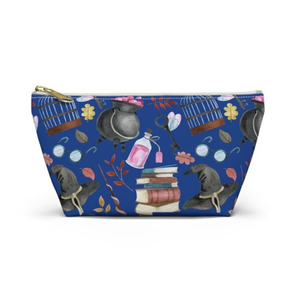 Wizard Theme Accessory Pouch w T-bottom, Magical Cosmetic Bag, Fantasy Makeup Case, Enchanted Toiletry Organizer, Sorcerer Zipper Bag - Image 5