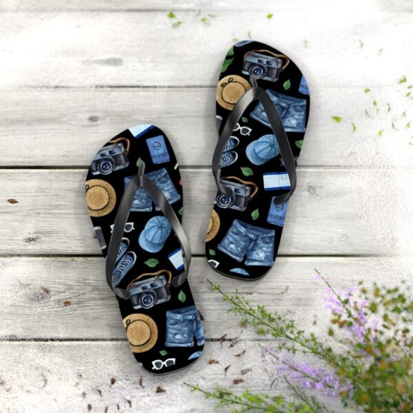 Vacation Pattern Flip Flops, Beach Summer Shoes - Image 17