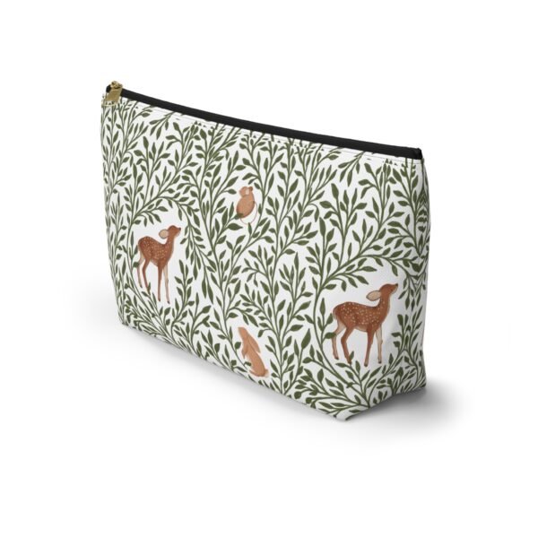 Forest Animal Pattern Accessory Pouch, T-Bottom Bag for Travel Organizing, Zipper Pouch, Small Makeup Bag, Toiletry Organizer, Cute Animal - Image 3