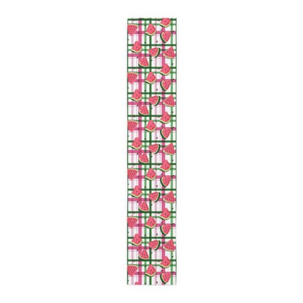 Plaid Watermelon Table Runner, Cotton Poly Blend - Farmhouse Kitchen Decor, Summer Dining Table Centerpiece, Housewarming Gift, BBQ Party - Image 13