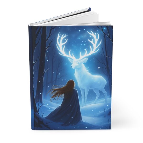 Fantasy Hardcover Journal Matte, Woman and Mystical Deer in Forest, Magical Notebook for Writing, Diary, Planner, Gift, Stationery - Image 5