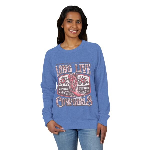 Cowgirl French Terry Raglan Crewneck Sweatshirt Long Live Design, Ranch Western Wear, Rodeo Apparel, Country Girl Shirt Gift, Cowgirl - Image 15
