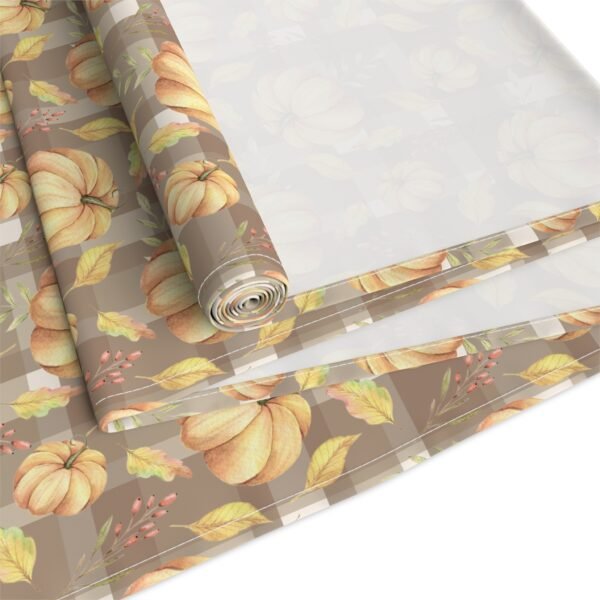 Fall Plaid and Pumpkin Table Runner, Thanksgiving Decor, Autumn Tablecloth, Farmhouse Kitchen Runner, Festive Dining Room Decor, Rustic Home - Image 7