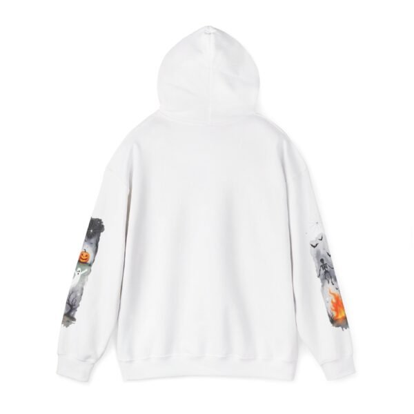 Halloween Spooky Scene Hoodie, Scary Gildan Sweatshirt, Halloween Print, Unisex Cozy Hoodie, Spooky Sweatshirt - Image 4