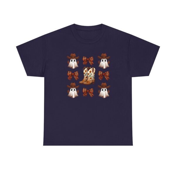 Halloween Ghost Sunflower Boots Unisex Tee, Fall Bows Gildan Shirt, Spooky Season Ghostly Top, Autumn Gift, Halloween Costume, Haunted - Image 68