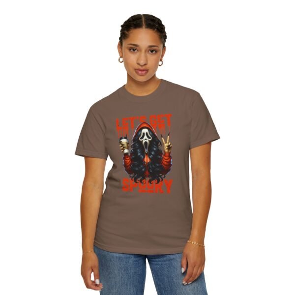 Let's Get Spooky Halloween Girl Comfort Colors T-Shirt, Coffee Lover Tee, Unisex Garment-Dyed Shirt - Image 22