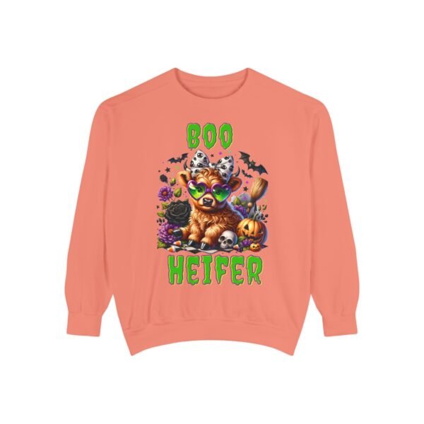 Highland Cow Halloween Sweatshirt, Boo Heifer Comfort Colors sweatshirt - Image 8