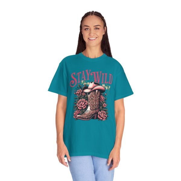 Stay Wild Cowgirl Unisex Garment-Dyed T-shirt, Comfort Colors Tee, Western Style Shirt, Boho Graphic Top, Rodeo Apparel - Image 45