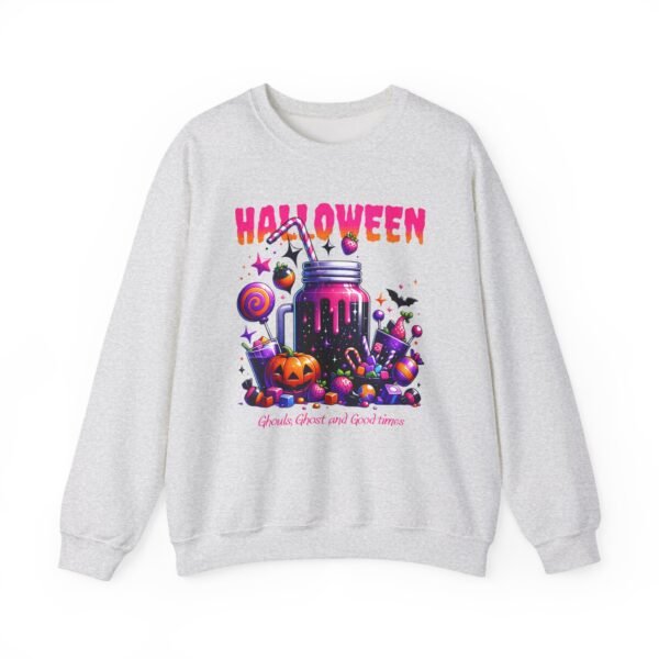 Halloween Sweets and Drink Unisex Sweatshirt, Ghouls and Ghosts Crewneck, Good Times Sweatshirt, Halloween - Image 10