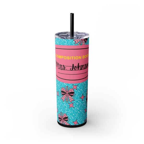 Blue Composition Book Tumbler, Teacher Gift, Back to School, Personalizable - Image 7