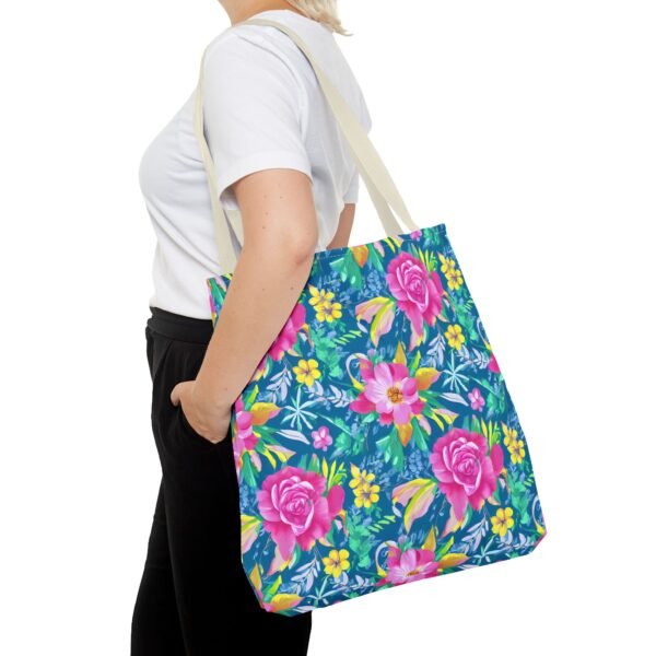 Floral Tote Bag, Colorful Flower Canvas Shopping Bag, Botanical Print Beach Tote, Reusable Grocery Bag, Gift for Garden Lovers - Image 46