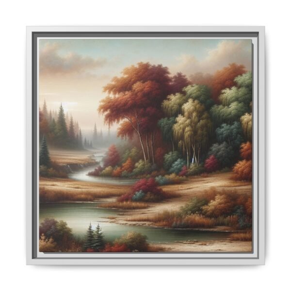 Canvas Wall Art, Beautiful Autumn Stream, Nature Landscape Decor, Framed Print, Multi-color Painting, Home Decor - Image 117