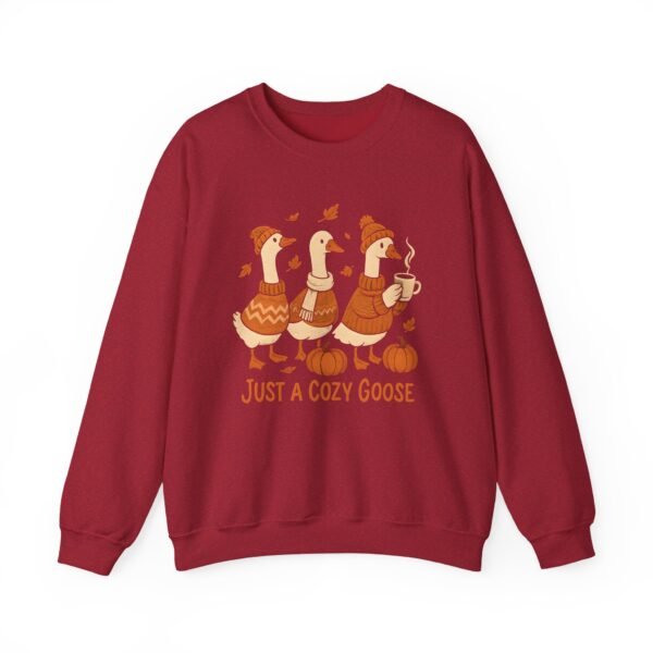 Cozy Goose Unisex Sweatshirt, Funny Bird Crewneck Jumper, Soft Gildan Pullover, Comfortable Animal Top, Chilly Weather Sweater - Image 59