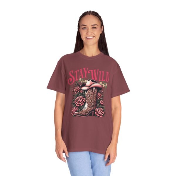 Stay Wild Cowgirl Unisex Garment-Dyed T-shirt, Comfort Colors Tee, Western Style Shirt, Boho Graphic Top, Rodeo Apparel - Image 87