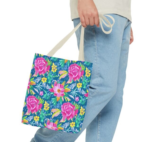 Floral Tote Bag, Colorful Flower Canvas Shopping Bag, Botanical Print Beach Tote, Reusable Grocery Bag, Gift for Garden Lovers - Image 34
