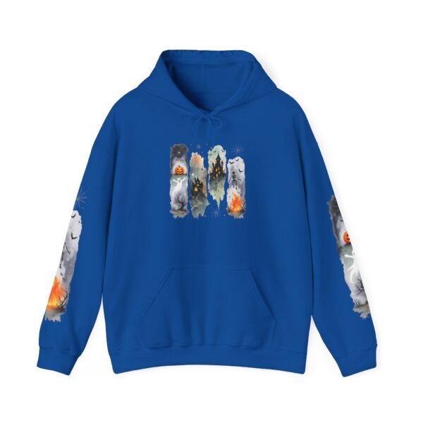 Halloween Spooky Scene Hoodie, Scary Gildan Sweatshirt, Halloween Print, Unisex Cozy Hoodie, Spooky Sweatshirt - Image 56