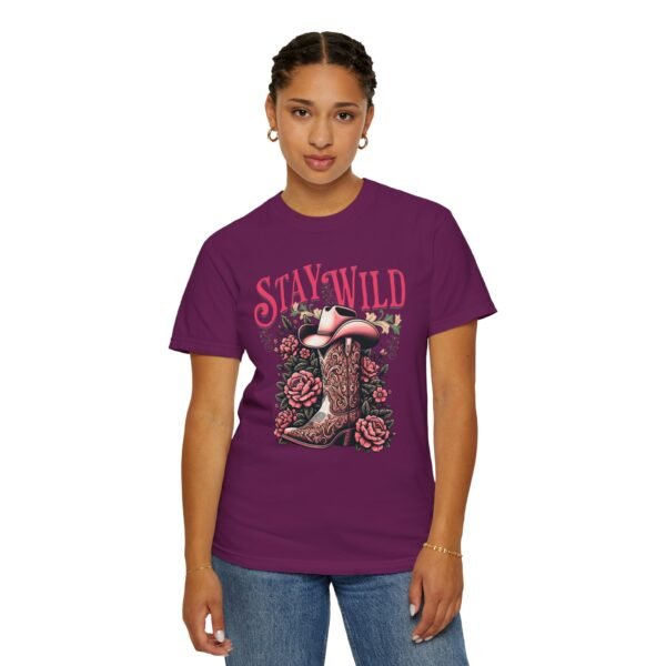 Stay Wild Cowgirl Unisex Garment-Dyed T-shirt, Comfort Colors Tee, Western Style Shirt, Boho Graphic Top, Rodeo Apparel - Image 92